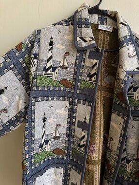 vintage lighthouse tapestry jacket